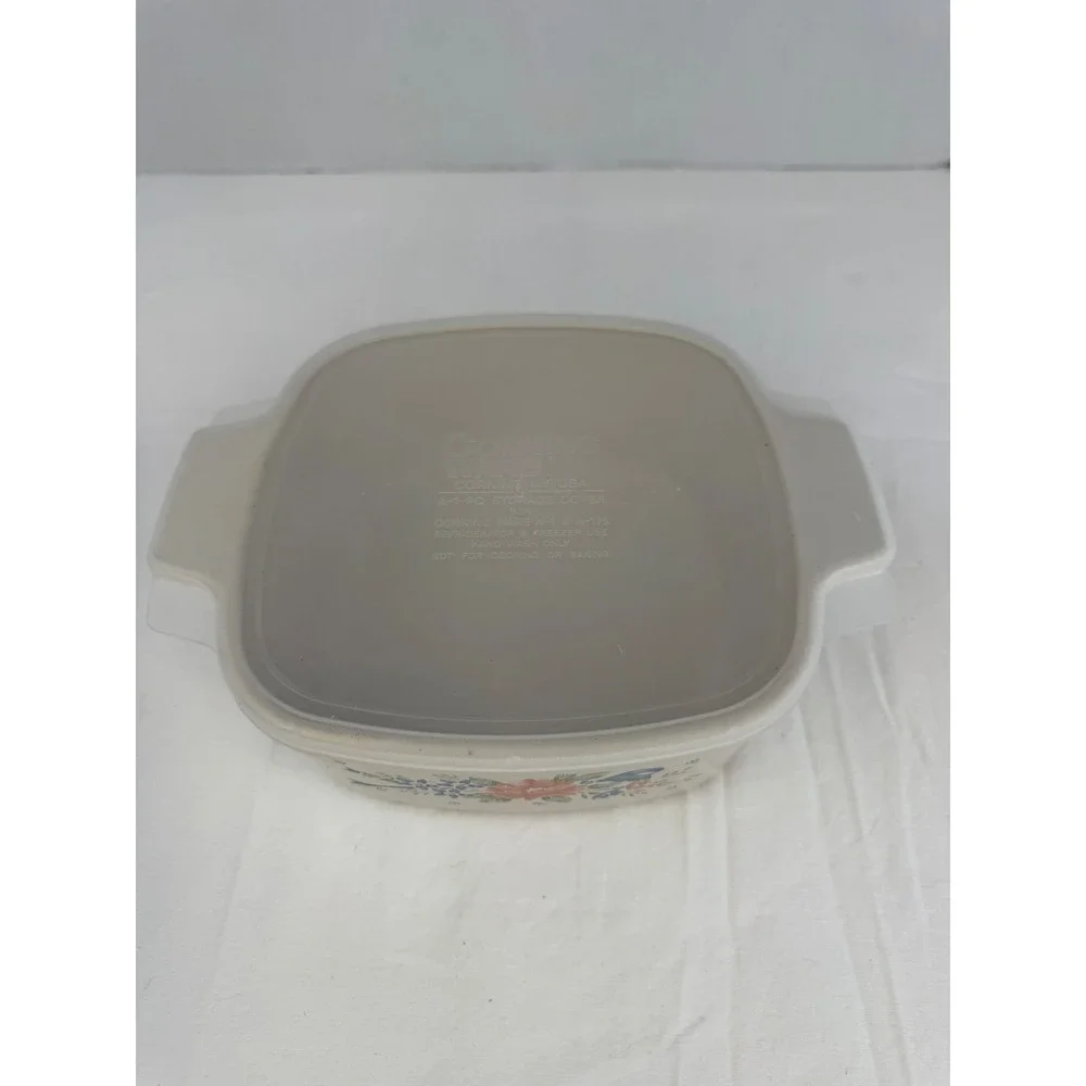 Vtg Corning Ware English Meadow 1.5L Casserole Dish A-1 1/2-B Lid Granny Cottage